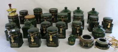 Quantity of Harrods Food Halls canisters, storage jars etc.