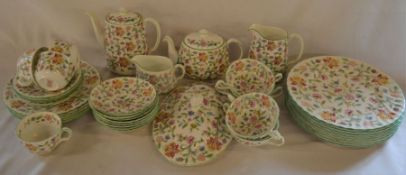 Part Minton diner/tea service Haddon Hall pattern, some pieces chipped.