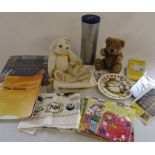 Selection of various items relating to the Millennium / year 2000 inc Danbury Mint Steiff teddy bear
