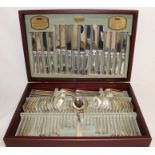 Cased canteen of Viners Harley Elegance 60 piece silver plated cutlery