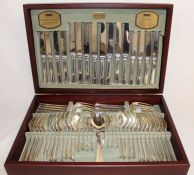 Cased canteen of Viners Harley Elegance 60 piece silver plated cutlery