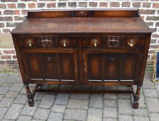 1930s oak sideboard L 122 cm D 44 cm H 99 cm