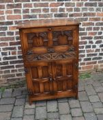 Oak cocktail cabinet H 114 cm L 76 cm D 46 cm