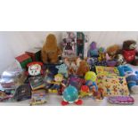 Assorted toys inc The Tweenies, ET, Barbie, Bob the Builder etc