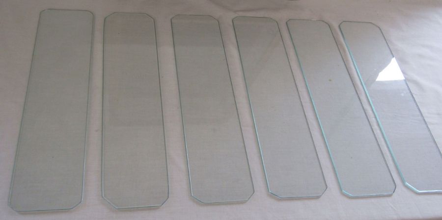 Glass Display cabinet with mirrored back, 6 shelves - H 76cm x W44cm x D15cm - Image 3 of 6