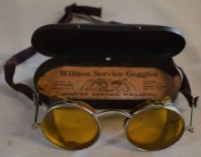 Pair of cased Willson Service Googles