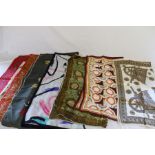 Selection mixed vintage scarves - to include some silk