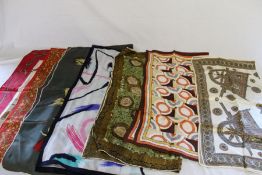 Selection mixed vintage scarves - to include some silk