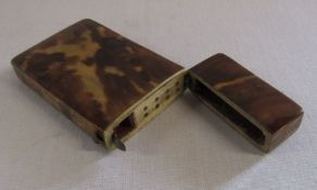 Tortoiseshell needle case 9 cm x 4.5 cm