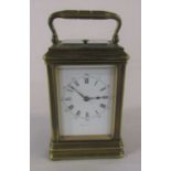 French brass repeater carriage clock 'S A Robinson from E T & F A Ingham March 5th 1898 after 21