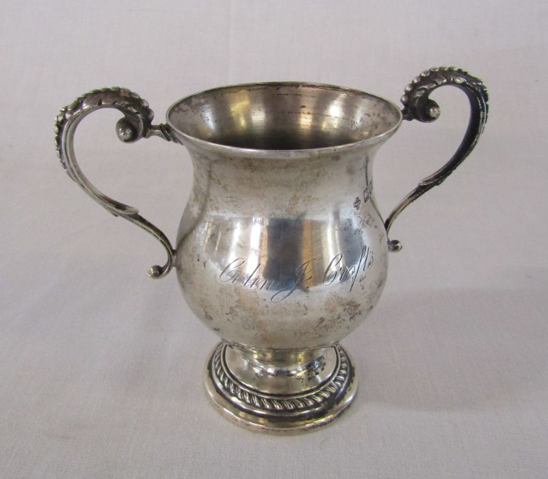 2 silver cups - Essex Agricultural Society 1936 show Birmingham 1946 H 10 cm (without stand) - Image 3 of 5
