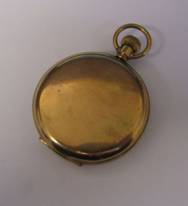 Elgin USA full hunter gold plated pocket watch with champagne dial, 'Presented to Mr Tom Spence by - Image 4 of 4
