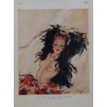 David Wright (1912-1967) WWII print of a topless female 'One must get some sleep sometime' from