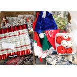 Three boxes of new / unused Christmas decorations