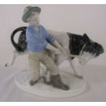 Grafenthal Germany porcelain figure of a man and a bull L 23 cm H 18 cm
