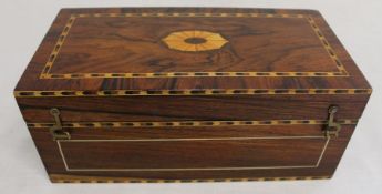 Inlaid Jewellery box - W 25cm D 13cm H 10.5cm