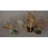 2 unicorn figurines by David Cornell Guardian Of The Heart and The Messenger Of Love (chip to