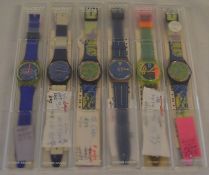 6 ex-shop stock Swatch wristwatches