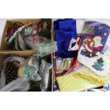 Three boxes of new / unused Christmas decorations