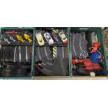 Large selection of Scalextric, mainly track but some cars, not checked