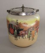 Royal Doulton series ware plated top biscuit barrel H 15 cm