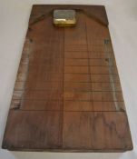 Vintage shove ha'penny board with writing on the back '167 Battery 94 Anti-Tank Regiment' 61cm by