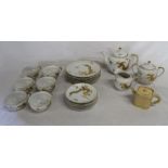 Japanese geisha tea set & caneware teapot