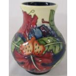 Boxed Moorcroft vase 'Simeon' pattern H 16 cm