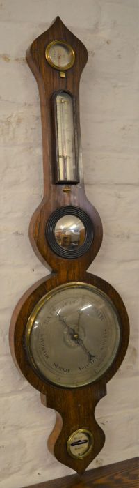 19th century onion top barometer in rosewood maker Briant London