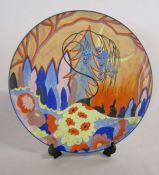 Extremely rare hand painted Carlton Ware Fairy Glen 3665 charger - 32.5cm