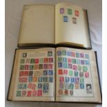 2 vintage GB and world stamp albums