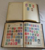 2 vintage GB and world stamp albums