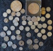 Various coins including Three Pence & Six Pence pieces