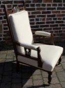 Late Victorian upholstered armchair