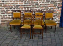 4 late Victorian dining chairs and 2 salon chairs