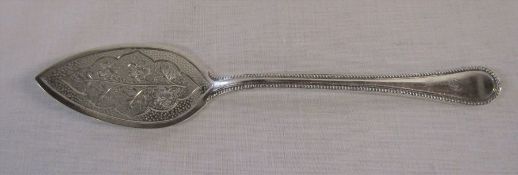 Victorian silver cake slice Birmingham 1892 weight 1.86 ozt