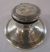 Silver capstan inkwell 'Presented to H Salwey Esq Oct 4 1913 - by the boy scouts bible class and