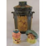 Rumtopf jar H 31 cm, Humpty Dumpy jug and one other