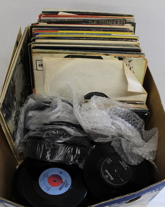 Mixed vinyl LP records - see photo sheet but to include Elvis Presley singles, Bob Dylan, Rolling