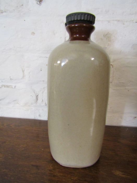 Quantity of Denby pottery including 2 stoneware hot water bottles, Peace 1919 tankard (hairline - Image 21 of 22