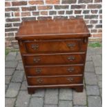 Reproduction Georgian gentleman's / bachelors chest of drawers with fold over top