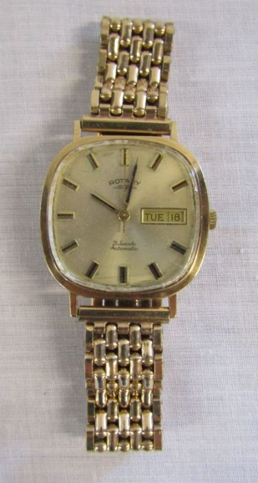 Gents 9ct gold Rotary automatic wristwatch - Swiss made - 21 jewels (af) - Image 3 of 16