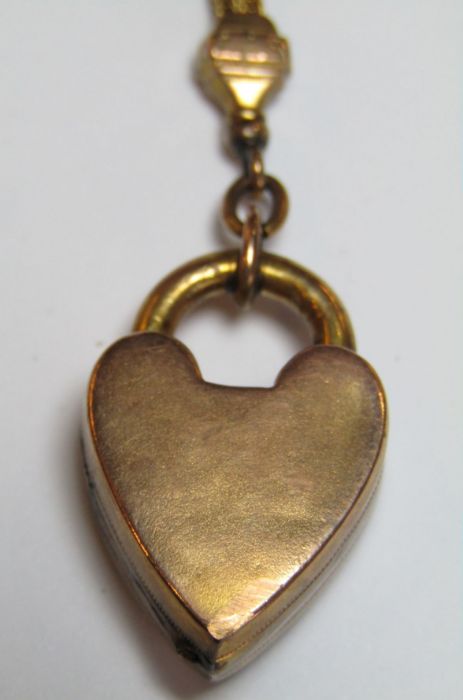 Tested as 9ct gold fancy fob chain L 25 cm weight 15.2 g - Image 4 of 7