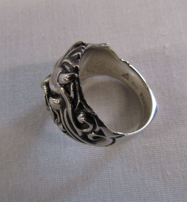 Boxed Stephen Webster designer silver ring size W weight 21.3 g / 0.68 ozt - Image 4 of 5