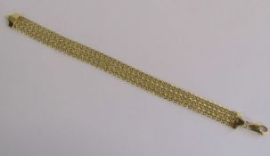 9ct gold chain link bracelet - length 19cm - weight 6.1g