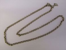 Tested as 9ct gold necklace with safety chain L 46 cm weight 8.2 g