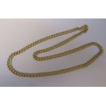 9ct gold double link necklace L 44 cm weight 10.5 g