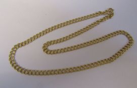 9ct gold double link necklace L 44 cm weight 10.5 g