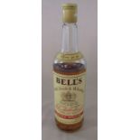 Bottle of Bells extra special Scotch whisky 75 cl 40% signed by Margaret Thatcher (1925-2013)
