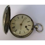 William IV silver full hunter pocket watch, London 1833, no 462 D 5 cm, total weight 2.60 ozt (